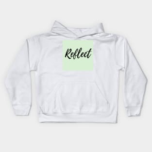 Reflect - Mint Background Kids Hoodie